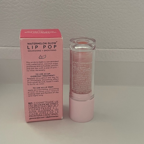 Glow Recipe Lip Pop Balm Lip Glow in Watermelon Full Size + Guava Eye Sample - Picture 3 of 10